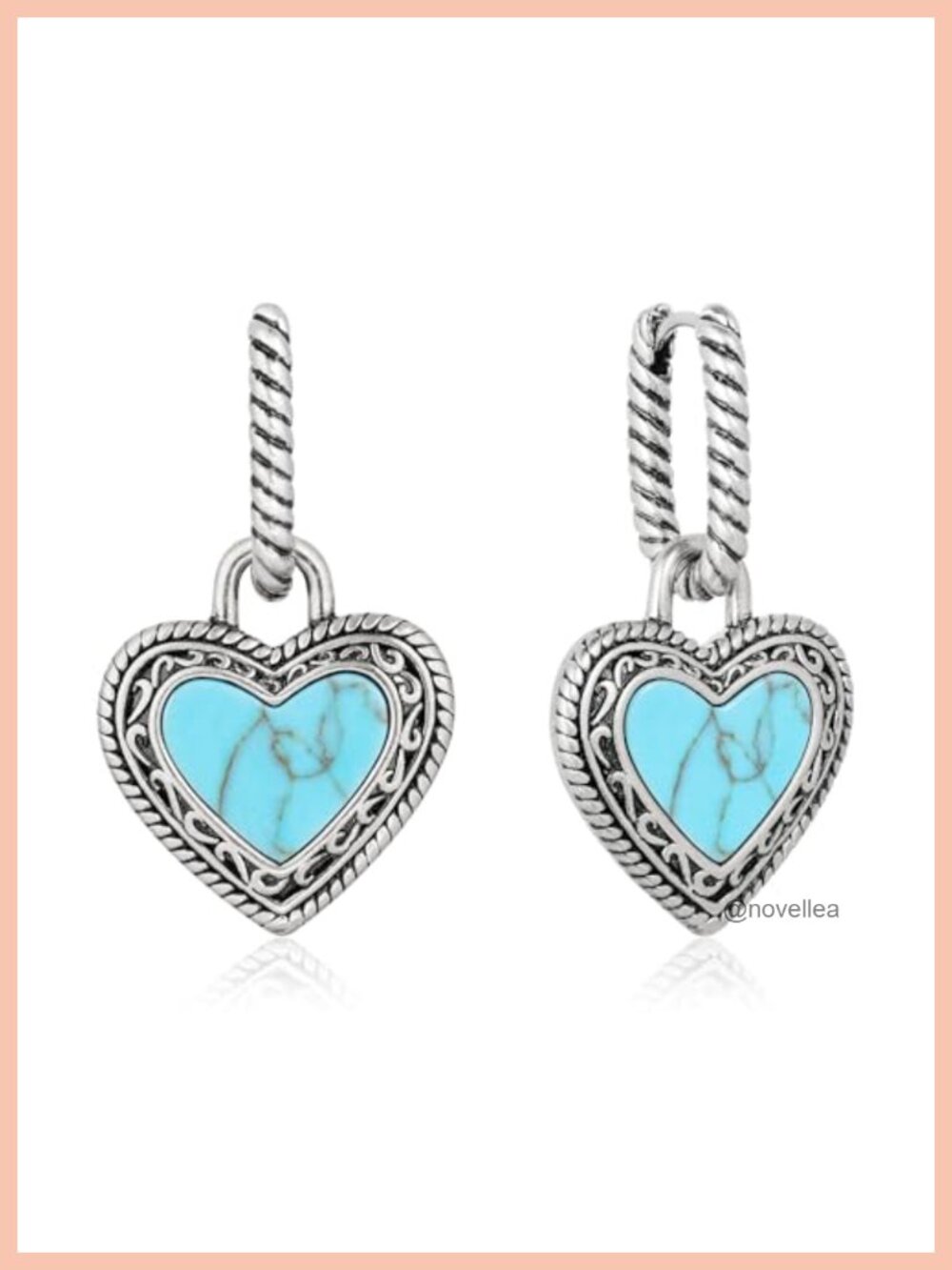 Wrangler Western Heart Hoop Earrings for Women 14k Gold Plated Statement